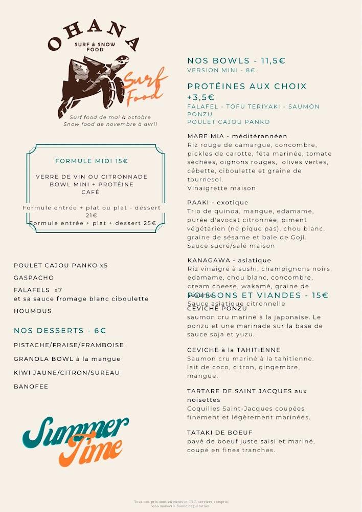 Ohana Café - Menu Image 1